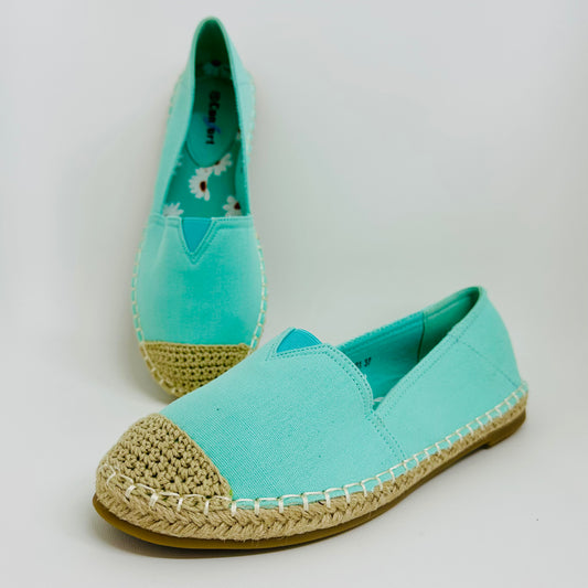 Alpargatas Femininas em Lona – Leves, Confortáveis e Estilosas – Verde de Várias Cores com Linho Tecido de Palha Para verão