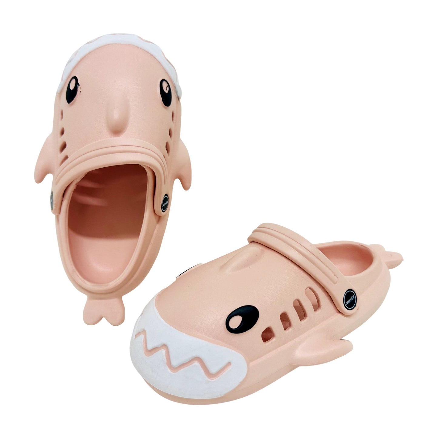 Chinelo Infantil de Tubarão – Fofo, Confortável e Divertido para Crianças Moda Verão Cor de rosa