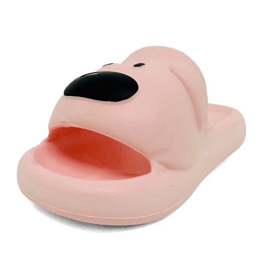 Moda verão Chinelo Infantil de Cachorrinho – Macio, Fofo e Super Confortável para Crianças menina e menino rosa