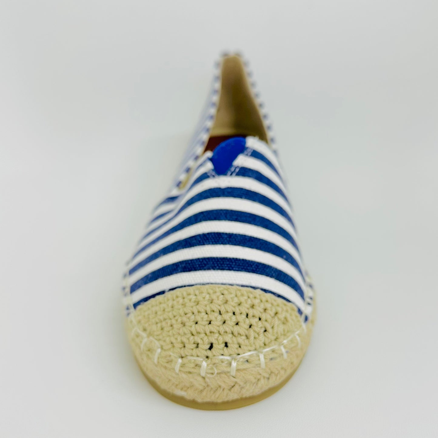 Alpargatas Femininas em Lona – Leves, Confortáveis e Estilosas – Azul Claro Listrado de Várias Cores com Linho Tecido de Palha Para verão