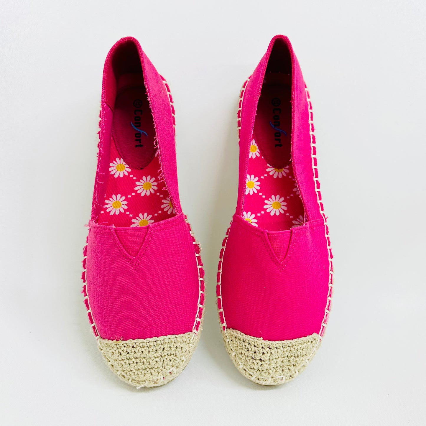 Alpargatas Femininas em Lona – Leves, Confortáveis e Estilosas – Rosa de Várias Cores com Linho Tecido de Palha Para verão