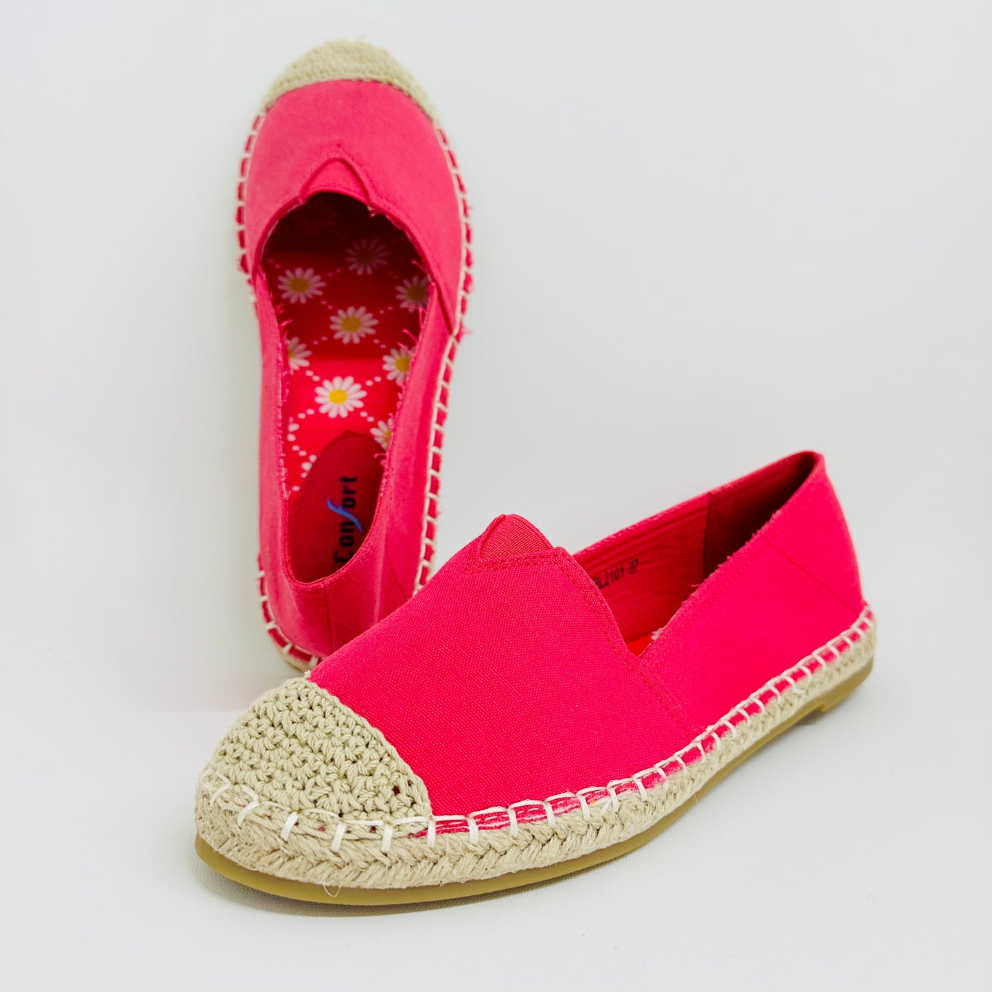 Alpargatas Femininas em Lona – Leves, Confortáveis e Estilosas – Rosa de Várias Cores com Linho Tecido de Palha Para verão