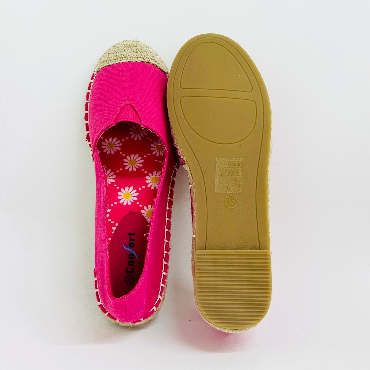 Alpargatas Femininas em Lona – Leves, Confortáveis e Estilosas – Rosa de Várias Cores com Linho Tecido de Palha Para verão