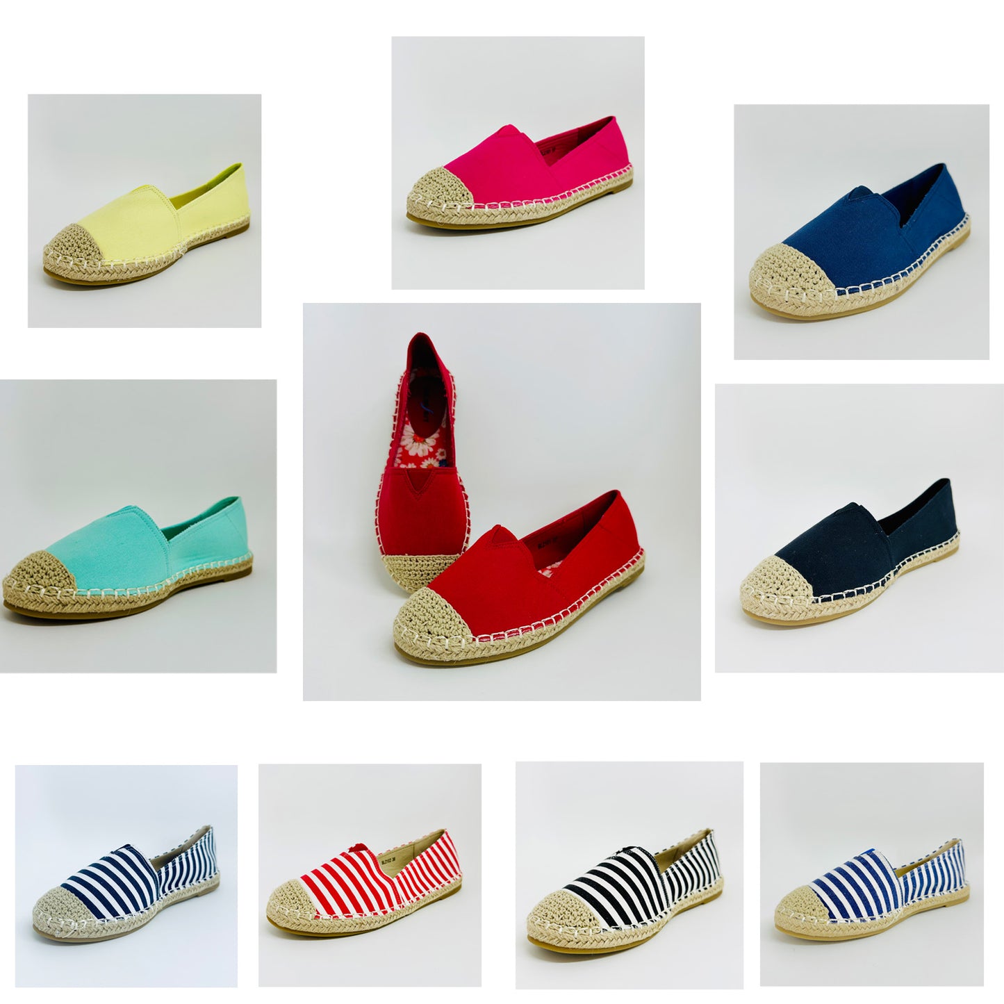 Alpargatas Femininas em Lona – Leves, Confortáveis e Estilosas – Verde de Várias Cores com Linho Tecido de Palha Para verão