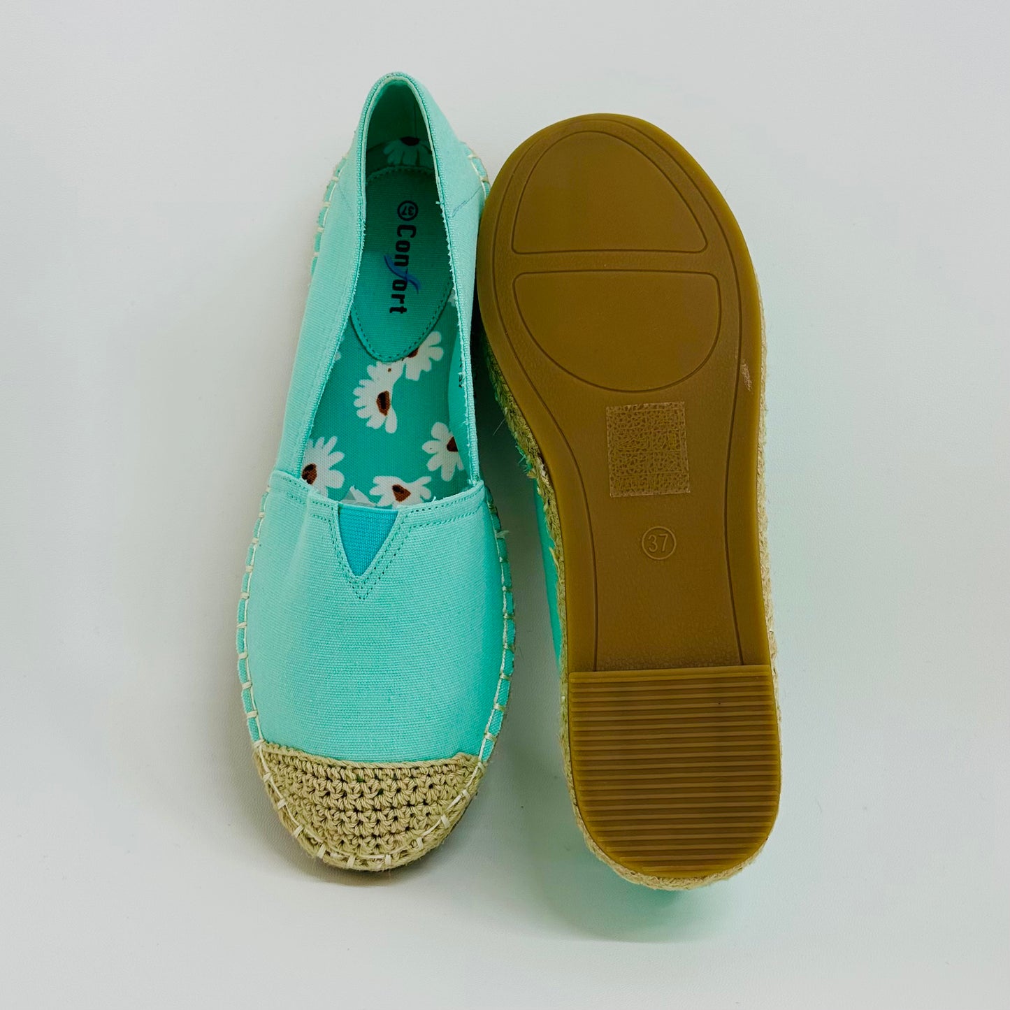 Alpargatas Femininas em Lona – Leves, Confortáveis e Estilosas – Verde de Várias Cores com Linho Tecido de Palha Para verão