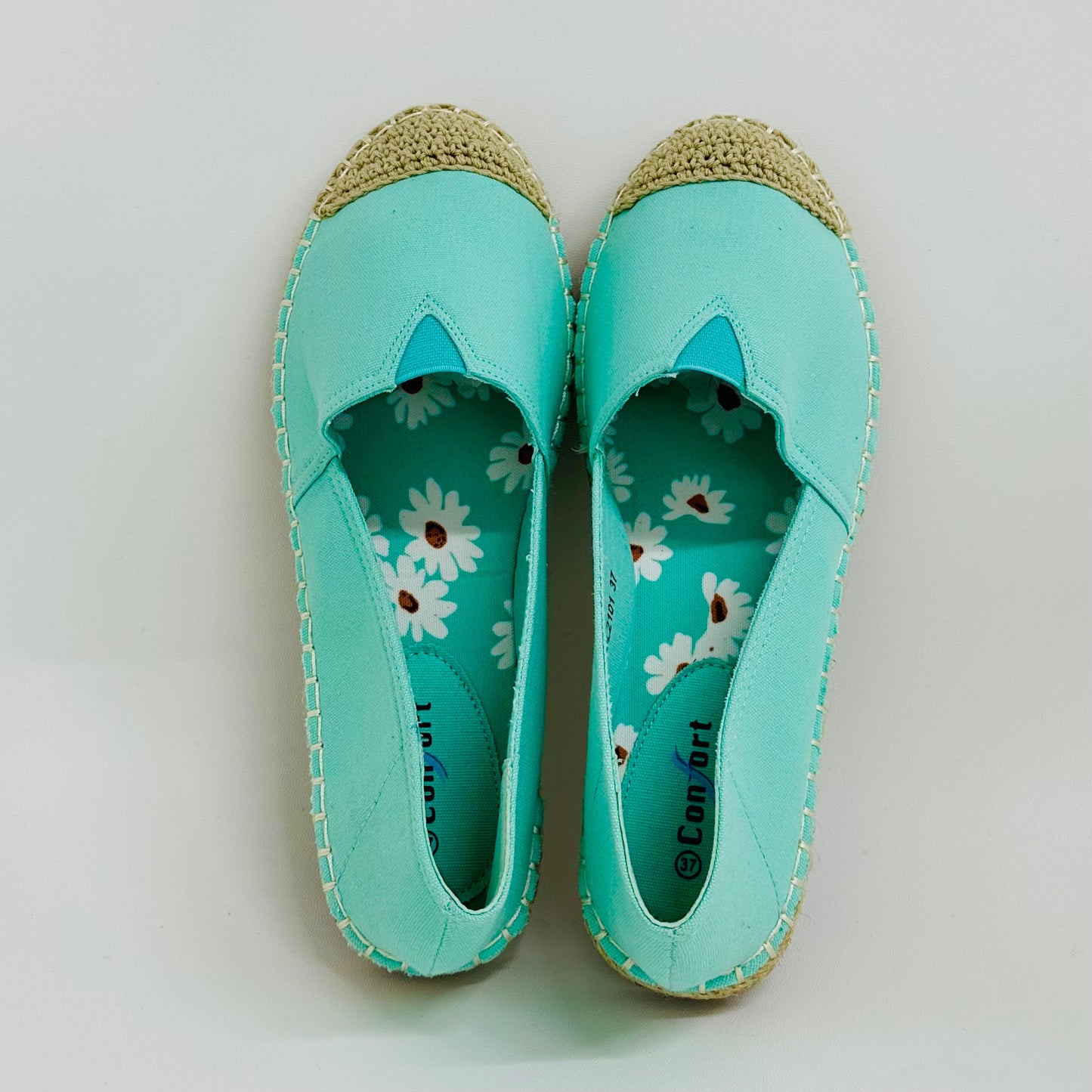 Alpargatas Femininas em Lona – Leves, Confortáveis e Estilosas – Verde de Várias Cores com Linho Tecido de Palha Para verão