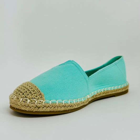 Alpargatas Femininas em Lona – Leves, Confortáveis e Estilosas – Verde de Várias Cores com Linho Tecido de Palha Para verão